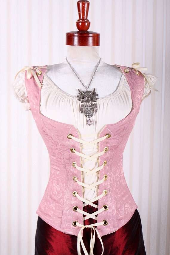 satin floral corset