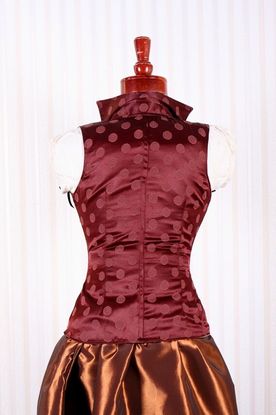 Waist 3436 Maroon Polka dot Vixen Corset