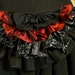 Tattered Bustle Ruffle in Black, Silver and Red