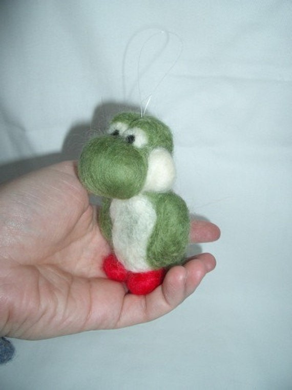 Needle felted Yoshi ornament