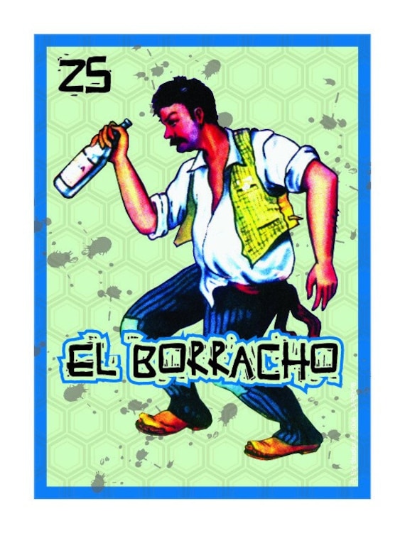 EL BORRACHO /THE DRUNK MEXICAN LOTERIA MAGNET by ElSol on Etsy