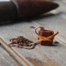 Harvest leather book necklace with tie