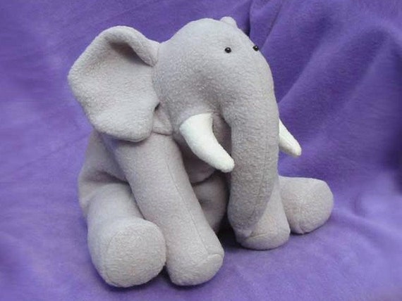 Elephant Plush Toy Sewing Pattern PDF by FunkyFriendsFactory