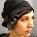 cloche - black linen - on sale