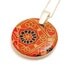 Resin Necklace Pendant Orange Moroccan Floral Kasbah