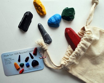 Crystal and Rock Crayons Made from Recycled Crayons