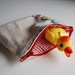 Jelly Bean Embroidered Zippered Pouch