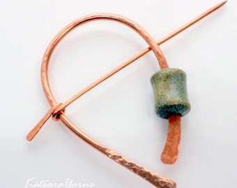 Modern Circle Pin for Scarf and Shawl NEW smaller size by Katsara