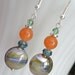 Mirror Mirror Earrings w/ lampwork glass beads gemstone and crystals by Marianna