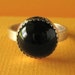 Onyx Cocktail Ring - Size 8