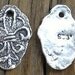 1 Handmade Sterling Silver Fleur de lis Charm, 16mm -1 pc