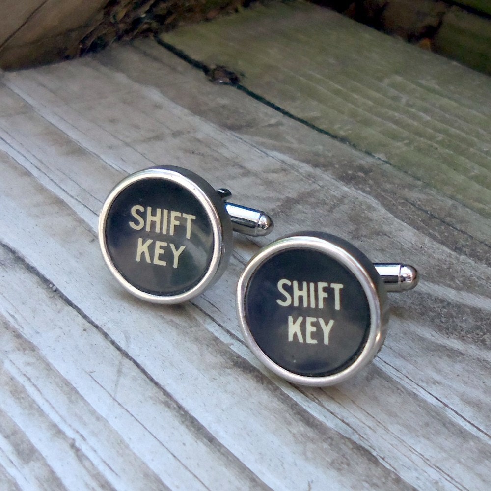 Shift Vintage Typewriter Key Cuff Links