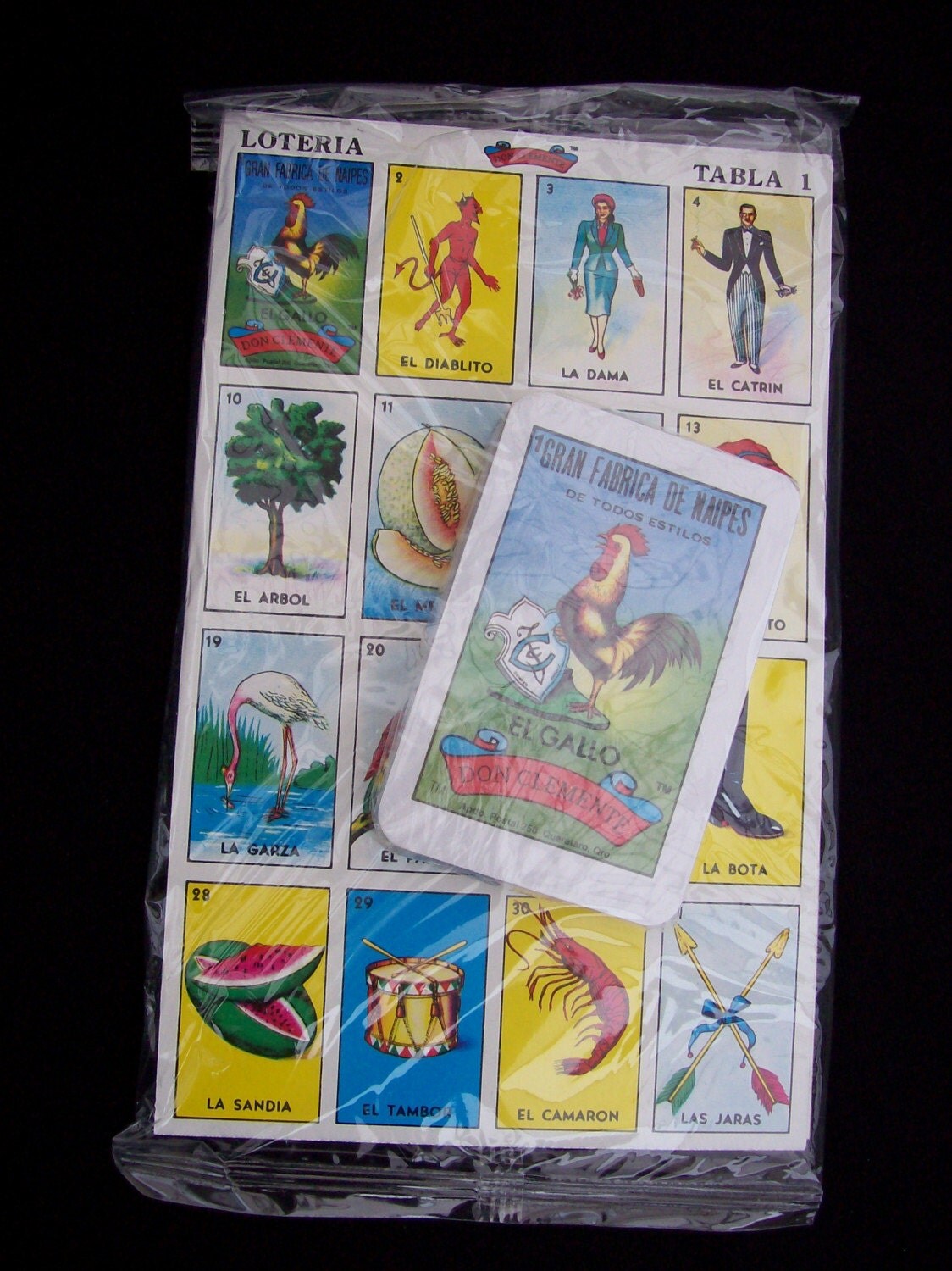 Mexican loteria cards in order