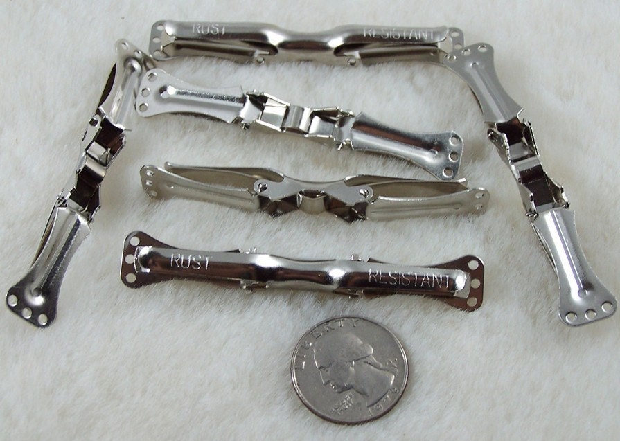 6 Vintage Metal Bow Tie Clips Make Your Own Bowties
