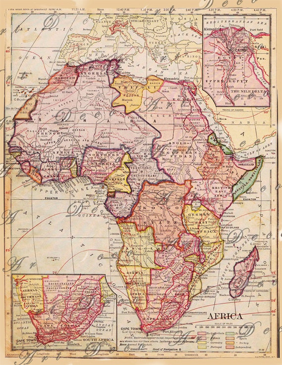 map of Africa, Eygpt, Morocco, and the Sahara Desert... beautiful ...