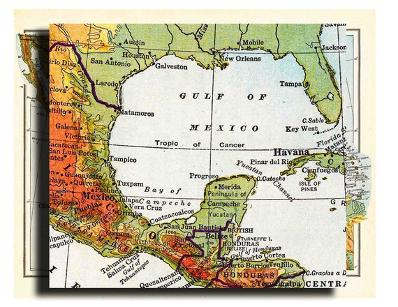 old map of Mexico a printable digital image no. 246