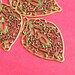 20pcs 56mm Antique Bronze Filigree Leaf Pendants