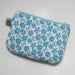 Cell Phone Case Gadget Bag Zipper Pouch Gingham Nut in Cornflower