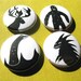 Cryptid Silhouettes Pin Pack - Loch Ness, Bigfoot, Chupacabra, Jackalope