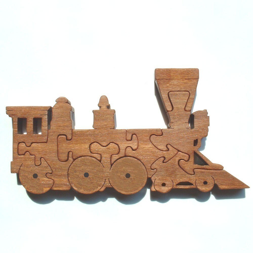 Steam Engine Train Wood Puzzle Game New Toy by