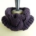 Chunky Cowl in Eggplant Merino Wool