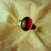 Red Ruby Ring - .925 sterling silver - Fair Trade eco friendly lab ruby - corundum
