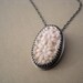 Handmade Floral Vintage Glass Necklace Sterling Silver Pendant AdobeSol