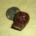 Serpentien Carved Stone Skull Beads for Guy Jewelry.