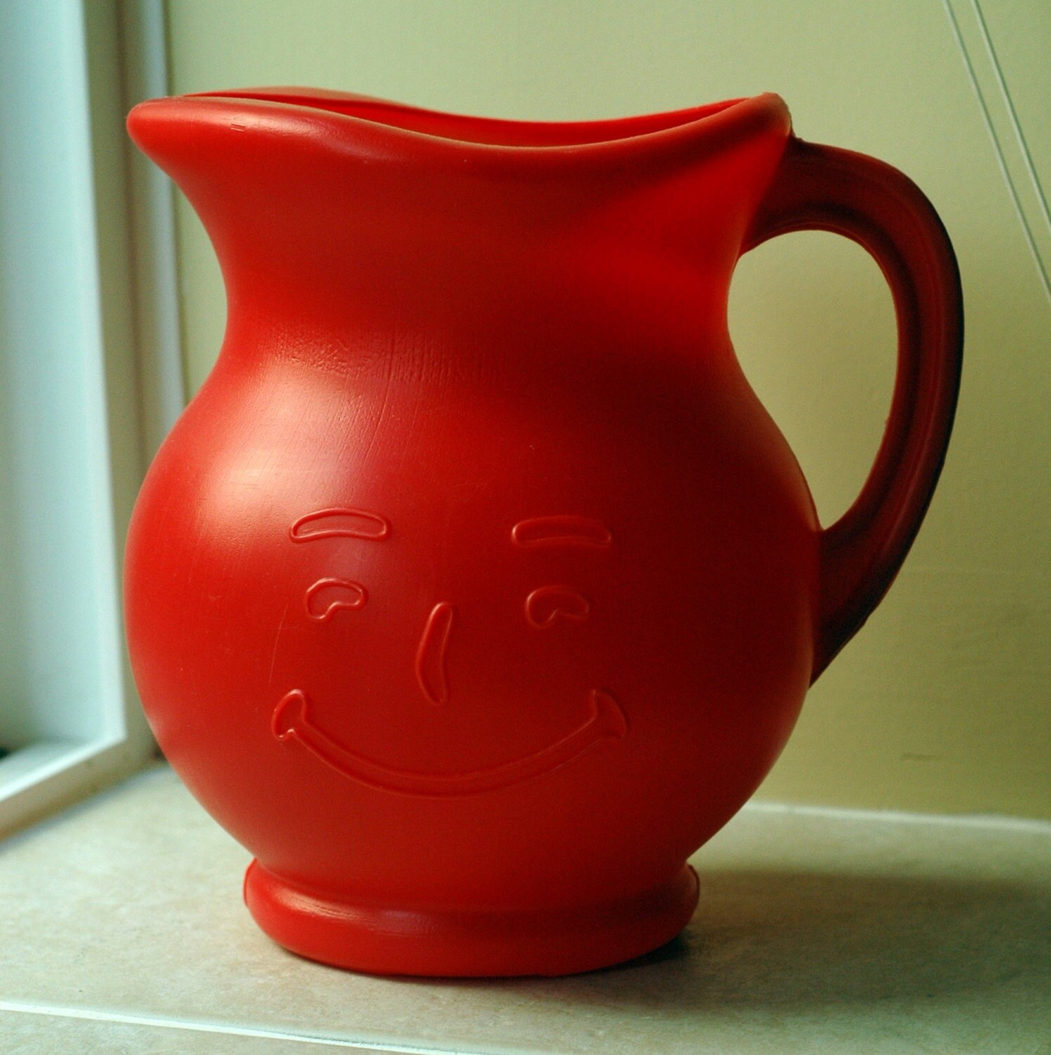 Kool Aid Guy Vintage Juice Jug Red