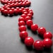 Madrid-Hand Knotted Red Bamboo Coral Necklace, Long Necklace