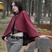 Burgundy Mini Cloak