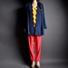 navy blue SCALLOP flap jacket m/l