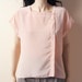 blush pink boxy square neck top s
