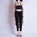 graphic print crop hi low top dress / s