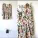 vintage 70s mod floral tapestry empire puff mini dress s