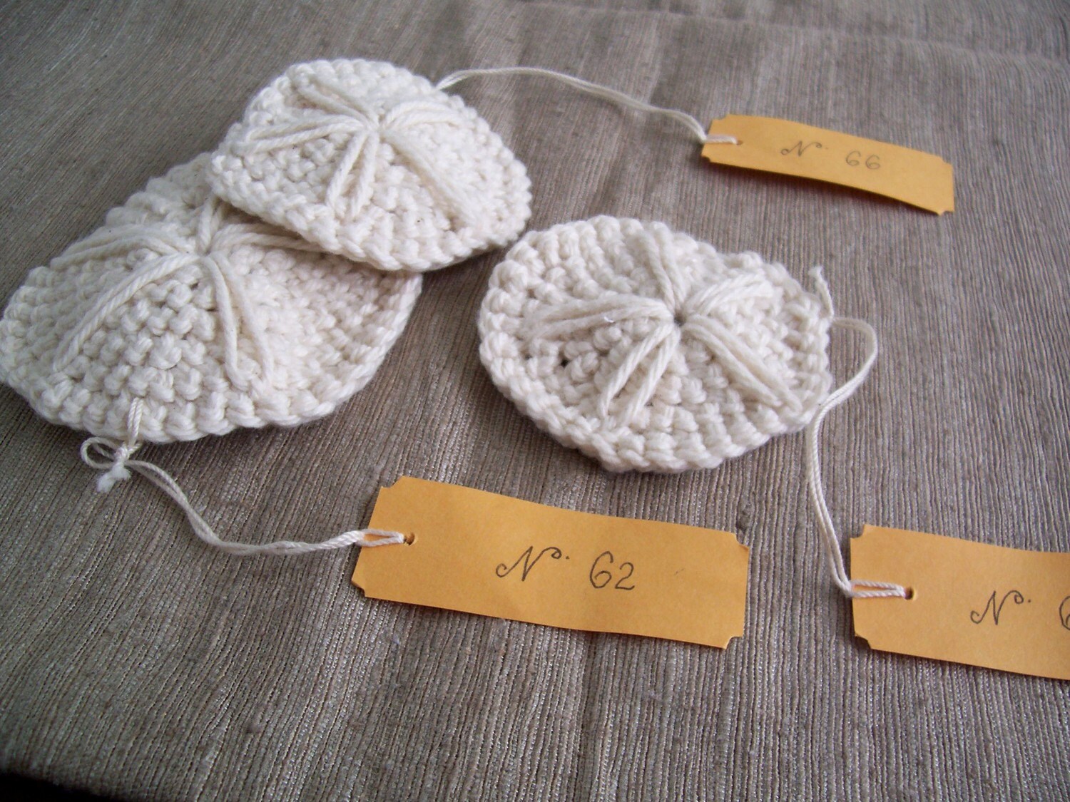 Crocheted sand dollar set