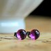 Amethyst . vintage glass . earrings