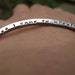 Personalized Inscription One Sided Sterling Silver Bangle Bracelet