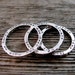Set of Three Stackable Secret Poetry Rings in sterling and new lowercase font With Chain Reserved for Jason