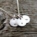 Tiny Keepsake Hand Stamped Customized Initial Necklace in Sterling Silver