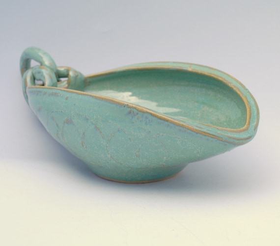 Decorative Oval Bowl/Wheel Thrown Pottery
