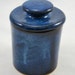 Cobalt Blue French Butter Crock Wheel Thrown Stoneware Pottery