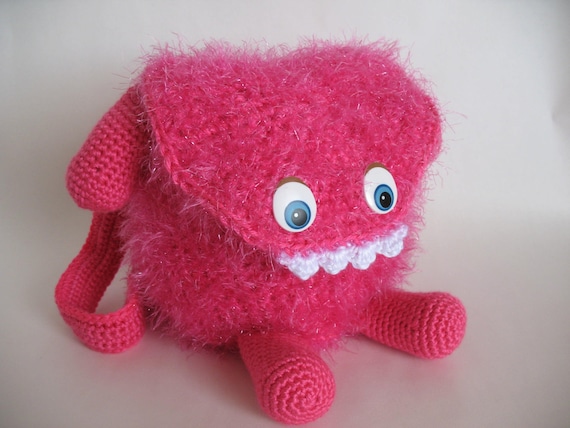 Crocheted Furry Monster Bag Pattern