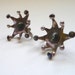 Mexican Modernist Sterling Star Earirngs with Abalone by Alica