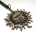 1970s Cast Bronze Sun Face Necklace