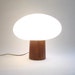Mid Century Modern Laurel Mushroom Lamp with Teak Base