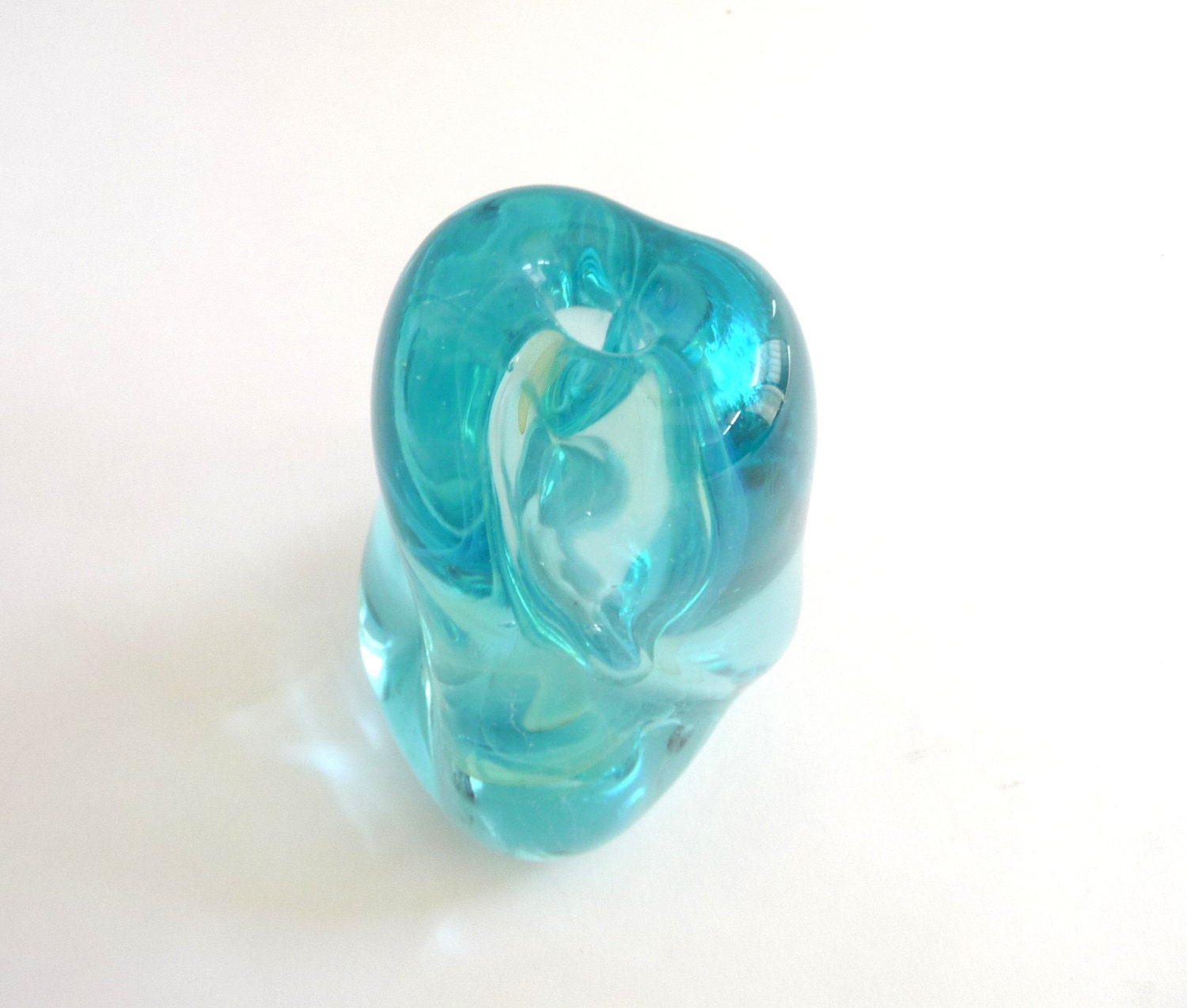 Modernist Veiled Art Glass Vase by Gilbert Johnson