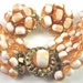 RESERVED for Contenance Vintage 50s Lucite Beaded Multi Strand Necklace and Earrings
