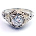 18K Antique Art Deco Diamond Filigree Engagement Ring