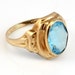 RESERVED 10K Vintage Retro 1930s CT Aqua Aquamarine Cocktail Ring